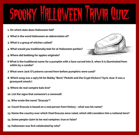 Halloween Trivia For Adults - 15 Free PDF Printables | Printablee