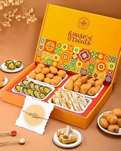 House of Treats® Rakhi with Sweets For Brother Indian Sweets Mithai ...