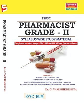 Buy TSPSC Pharmacist Grade II Syllabus Wise Study Material With ...