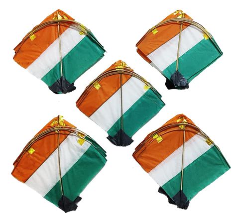 Buy BITONA® Paper Kite patang Indian Kite Tri Color Pack of 60 Kites ...