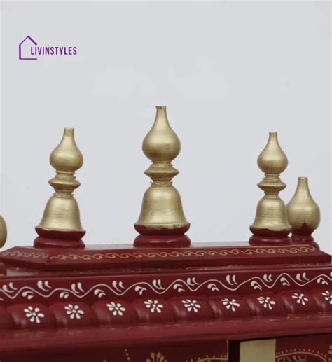 Multicolor Sheesham Wood & MDF Pooja Mandir With Door, – LivIn Styles