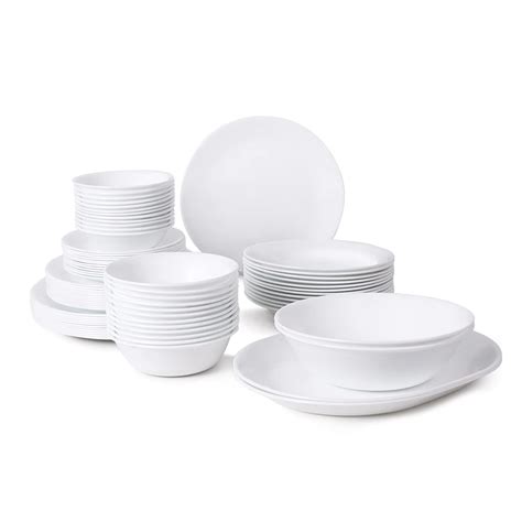 Corelle livingware 76-Piece dinnerware Set, Service for 12, Winter ...