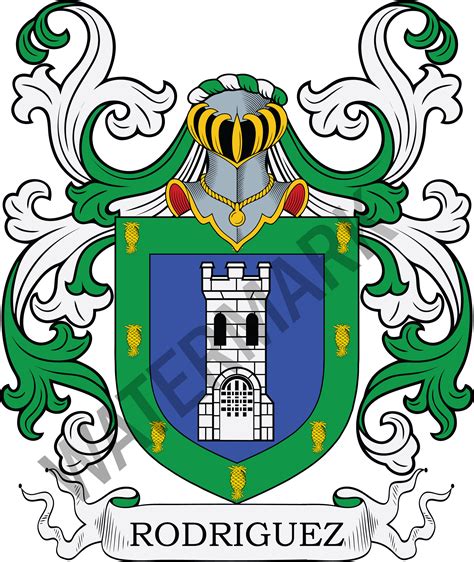 Rodriguez Family Crest - Digital Download - Rodriguez Coat of Arms JPG ...