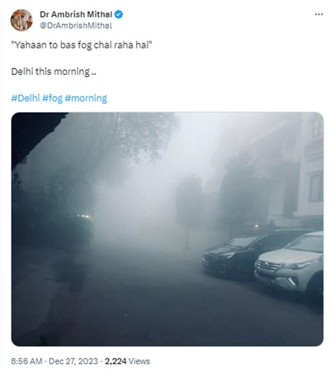 Indian Netizens Flood Social Media With Delhi Fog Memes