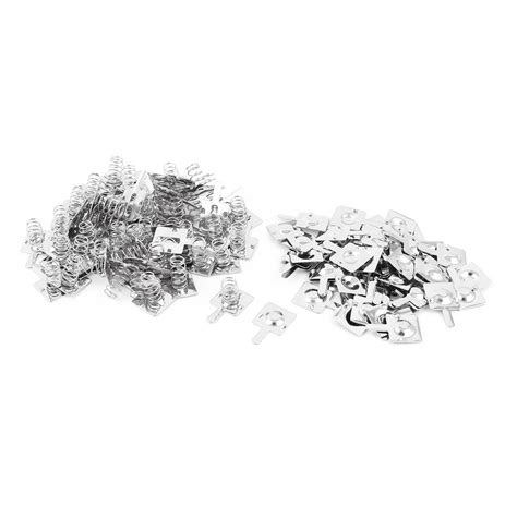 uxcell 50 Pairs AA Batteries Metal Battery Spring Contact Plate ...