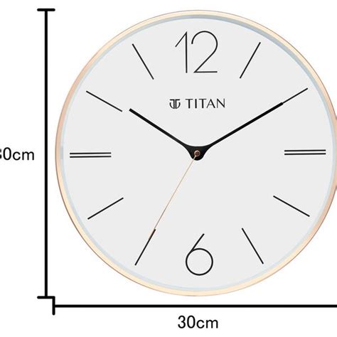 Buy Online Titan Metallic Wall Clock White Dial Silent Sweep Technology ...