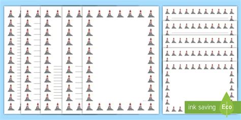 Shining Lighthouse Portrait Page Borders- Portrait Page Borders