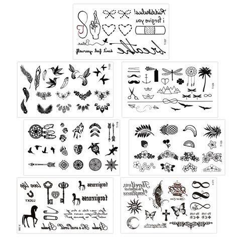 Konsait Temporary Tattoos for Adult Men Women Kids(30 Sheets ...