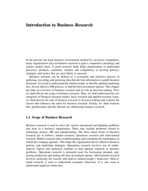 Introduction to business research - Business Research - Studocu