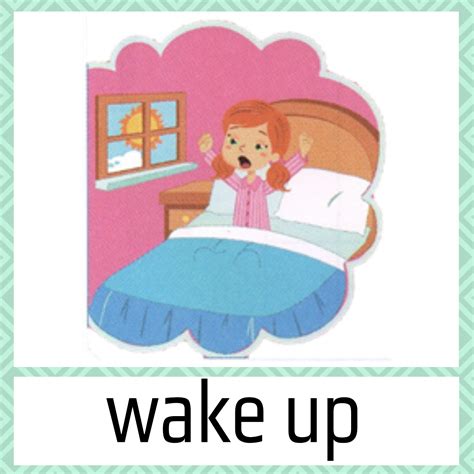 Flashcards - Wake Up | Inglés para niños, Tarjetas, Niños