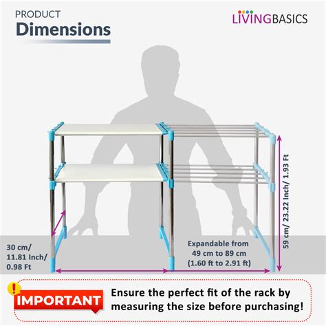 2 Layer Cyan Blue Stainless Steel Adjustable Multipurpose Stand for St ...