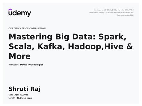 Mastering Big Data Certificate - Big Data Tools And Techniques ...