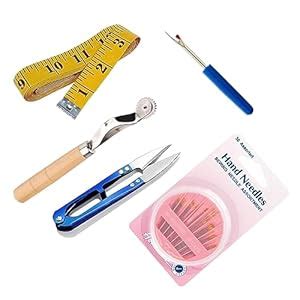 GEMSY 5 in 1 Combo | Thread Cutter,Inch Tape,Needle Compact,Seam Ripper ...
