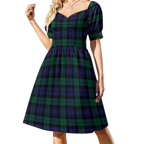 Blackwatch Tartan Clothing | Modern | Cute Blue and Green Plaid Dress ...