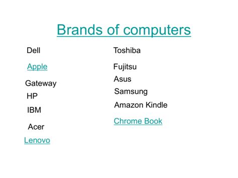 Computer Devices Brands at Andres Lowe blog