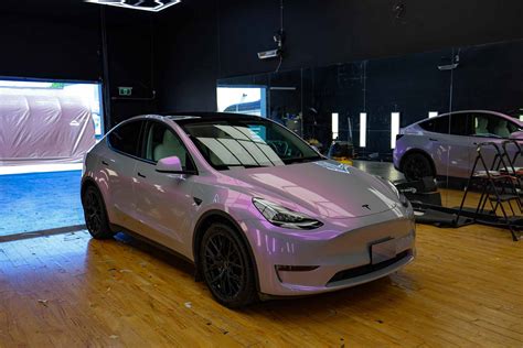 Purple Grey Tesla Model Y Vinyl wrap| Twiisted Wrap