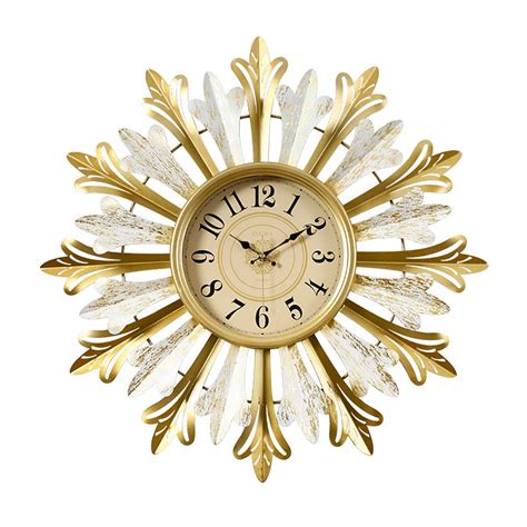 Buy FGHJU Quartz Metal Wall Clock, Modern Silent Battery-Operated Wall ...