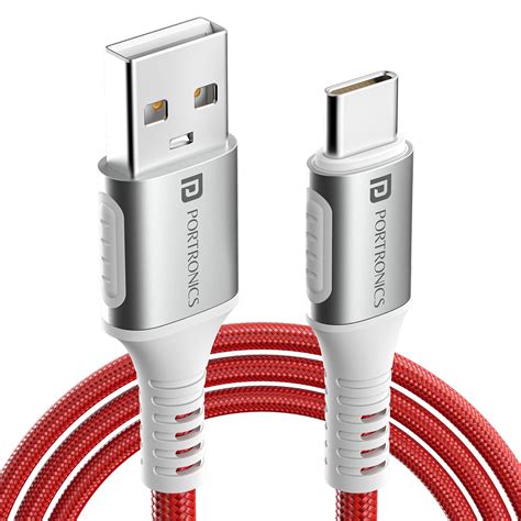 The Portronics Konnect Y is a high-performance USB-A to Type-C cable ...