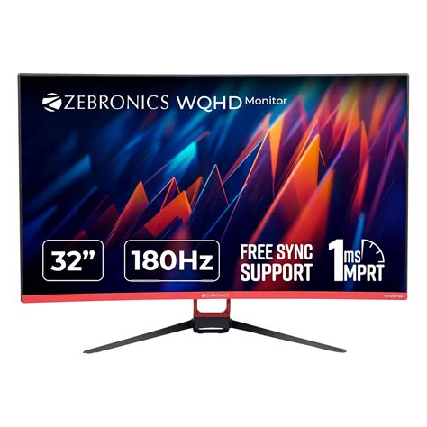 ZEBRONICS S32A, 1800R Curved Gaming Monitor, 32 inch (80cm), 280 nits ...