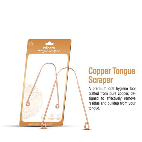 Edinora Copper Tongue Cleaner | Pure Natural Copper | Safe for daily ...