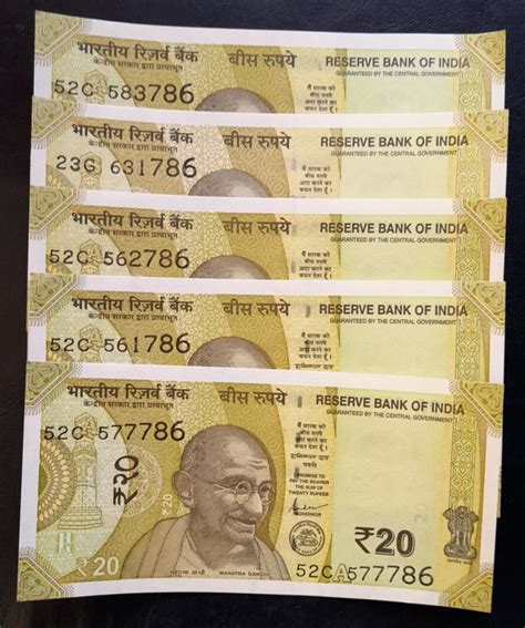 Image result for Rs 5 Note Value Number 786