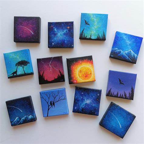 40 Easy Mini Canvas Painting ideas For Beginners To Try - Greenorc ...
