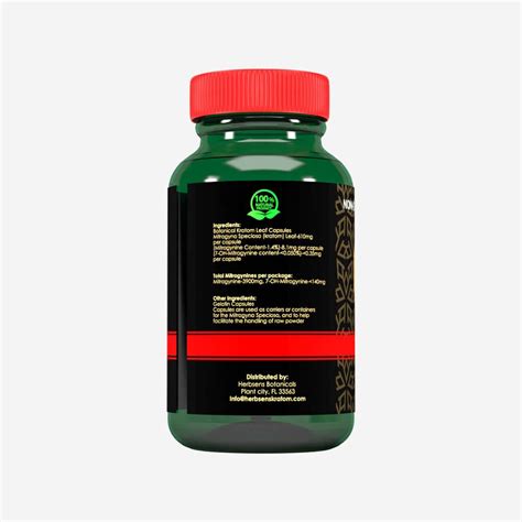 Kratom Red Bali capsules 300ct - Herbsens Kratom