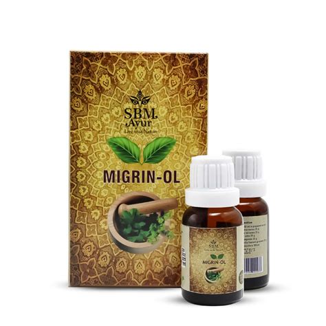 Buy SBM AYUR MIGRIN-OL AYURVEDIC OIL 13 ML |CURE MIGRAINE HEADACHE ...