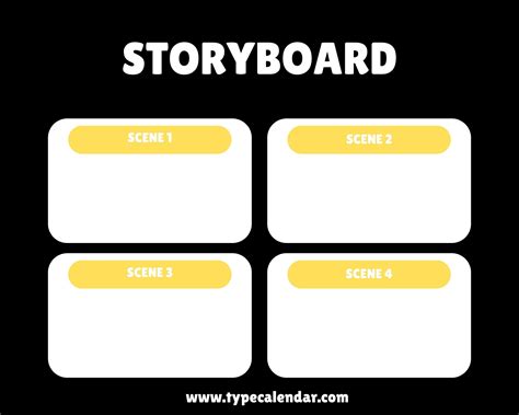Image result for Free Printable Storyboard Example