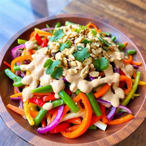 Vegan Thai Peanut Dressing Salad Recipe - A Refreshing and Flavorful ...