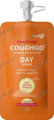 Buy Nasoclear Coughgo Strawberry Flavour Sugar Free Day/Night Pouch Of ...