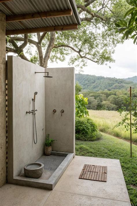 14+ Inspiring Outdoor Shower Pan Ideas