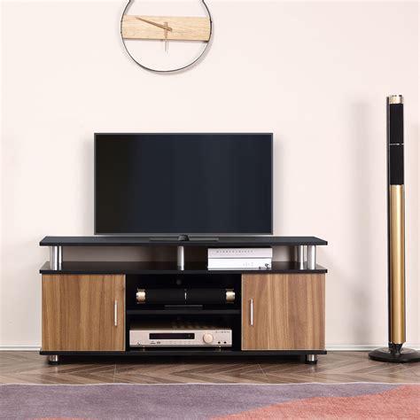 HOMCOM TV Cabinet Unit for TVs up to 55'' with Storage Shelf and ...