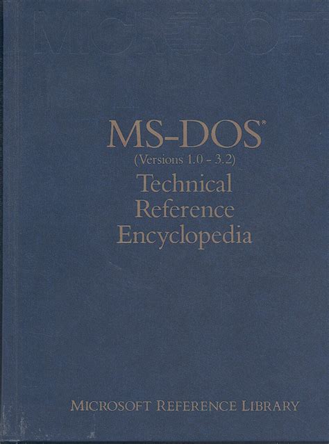 Buy Microsoft Ms-DOS Reference Encyclopedia (Microsoft Reference ...