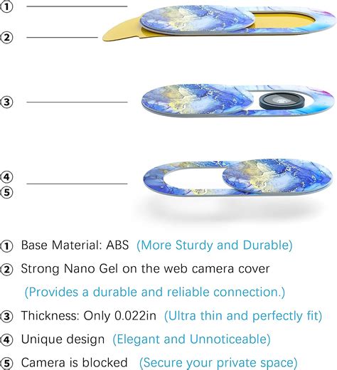 Buy Wildnut Webcam Cover Slide, Camera Blocker for Laptop Protect Your ...