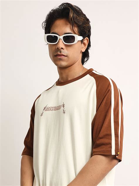 Beyound Cream, Brown Half Sleeve T-Shirt – ManiacLife.com