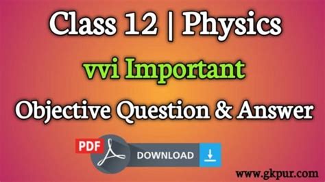 Image result for 12 Class Physics Objective