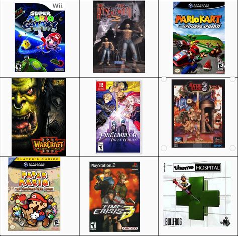 My 3 x 3 grid : r/videogames