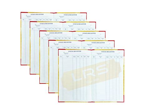 LRS Stock Register Size - 32 x 20 cm - Hard Bound - 70 GSM Ledger Paper ...
