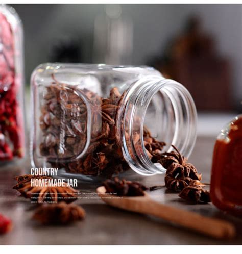 China Square Glass Jam Jar/Emboss Honey Glass Jar with Gold Lid/Glass ...