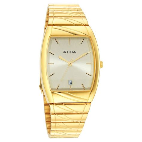 Titan Karishma Quartz Analog with Date Champagne Dial Stainless Steel ...