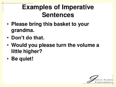 Image result for Imperative Sentence Examples
