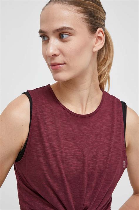 Casall top treningowy Soft Texture kolor bordowy | Answear.com