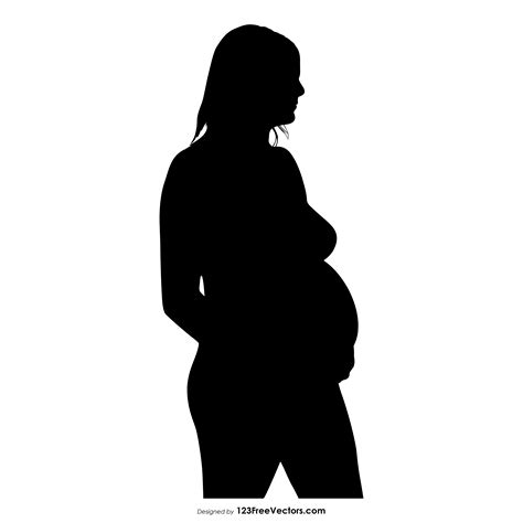 Free Download Pregnant Mom Silhouette