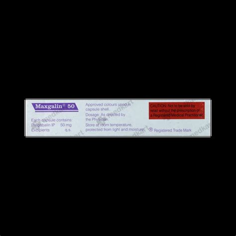 MAXGALIN 50MG TABLET 10'S Price, Uses, Side Effects & Substitutes | Medkart