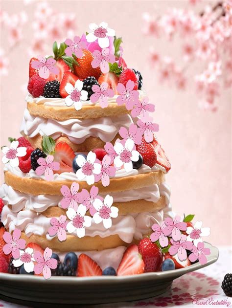 Milkmico 60Pcs Cherry Blossom Cake Decorations Cherry Blossom Flowers ...