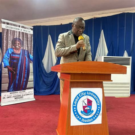 Chapel of Peace and Joy | At Late Dr Mosuro's Memorial Lecture 28/05 ...