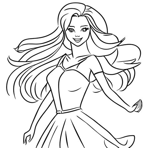 Barbie doll coloring page 58 barbie coloring pages free pdf printables ...