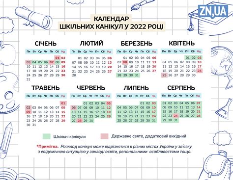 Каникулы в школах 2022 - когда весенние, летние каникулы - график ...