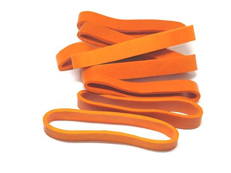 IMPRINT 9 MM Wide Orange 9 CM Long Nylon Rubber Bands, Big, Large ...
